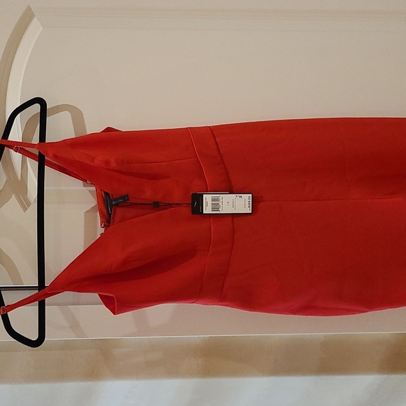 BCBG MaxAzria Red Sleeveless Wide Leg Jumpsuit - Picture 8 of 15